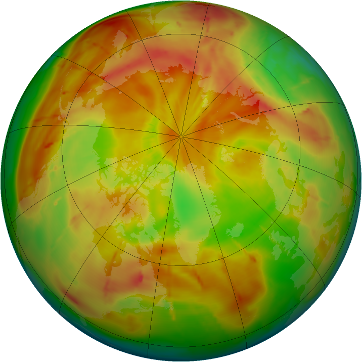 Arctic ozone map for 27 April 2010